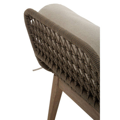 Orsina Opus Rope Woven Lounge Bench with Cushions – Natural Cream