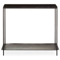 Orsina Templar Black Marble Console Table – Modern Iron Entryway Table