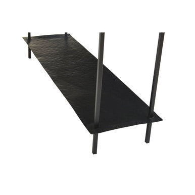 Orsina Templar Black Marble Console Table – Modern Iron Entryway Table
