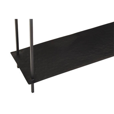 Orsina Templar Black Marble Console Table – Modern Iron Entryway Table