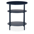 Orsina Templar 3-Tier Round Side Table | Black Marble & Iron Frame
