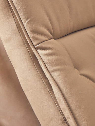 Orsina Warrington Recliner and Footstool – Mink Leather Effect Chair