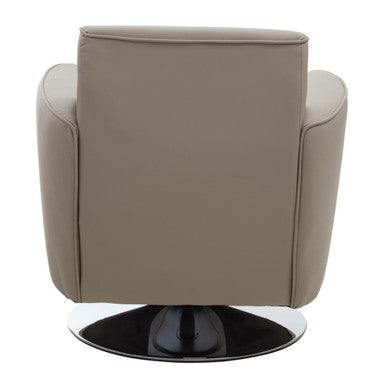 Orsina Wester Mink Leather Effect Swivel Chair – Modern Office Seating