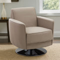 Orsina Wester Mink Leather Effect Swivel Chair – Modern Office Seating