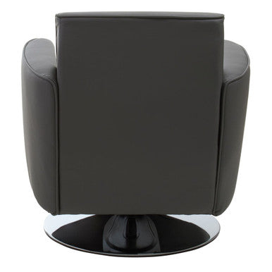 Orsina Wester Grey Leather Effect Swivel Chair | Modern Office Chair