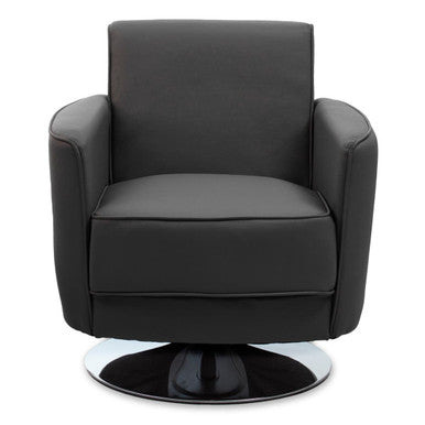 Orsina Wester Grey Leather Effect Swivel Chair | Modern Office Chair