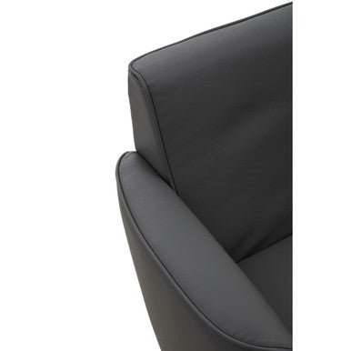 Orsina Wester Grey Leather Effect Swivel Chair | Modern Office Chair