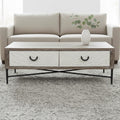 Orsina Milan Recycled Elm Wood Coffee Table with 2 Storage Drawers