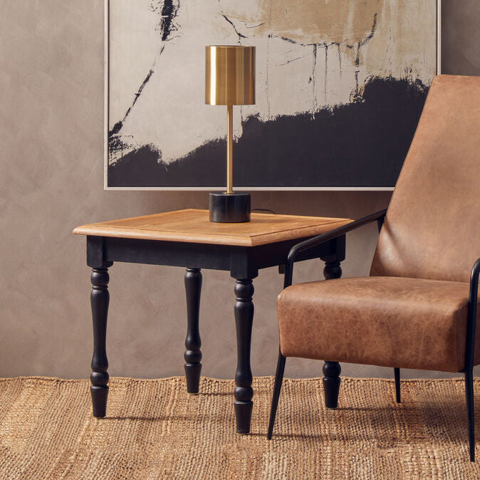Orsina Kensington Townhouse Side Table – Antique Grey Oak & Birch