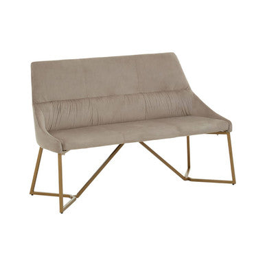 Orsina Vieste Mink Velvet Bench – Mid-Century Modern Bedroom Seating
