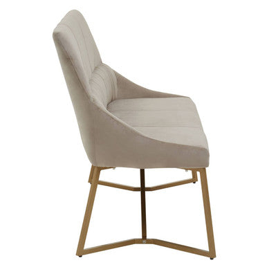 Orsina Vieste Mink Velvet Bench – Mid-Century Modern Bedroom Seating