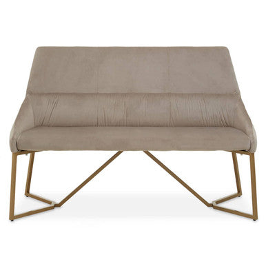 Orsina Vieste Mink Velvet Bench – Mid-Century Modern Bedroom Seating