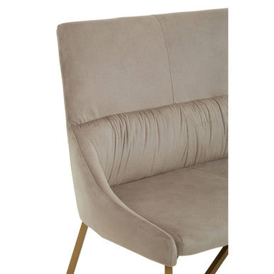 Orsina Vieste Mink Velvet Bench – Mid-Century Modern Bedroom Seating