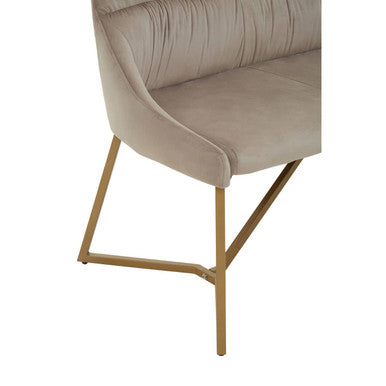 Orsina Vieste Mink Velvet Bench – Mid-Century Modern Bedroom Seating