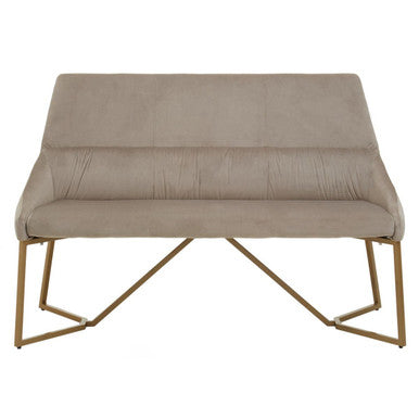 Orsina Vieste Mink Velvet Bench – Mid-Century Modern Bedroom Seating