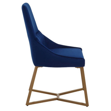 Orsina Vieste Midnight Velvet Dining Chair | Mid-Century Modern Seating