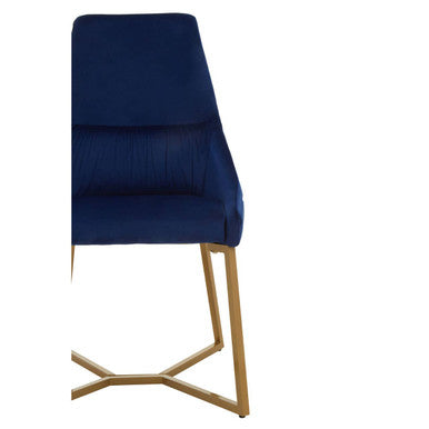Orsina Vieste Midnight Velvet Dining Chair | Mid-Century Modern Seating