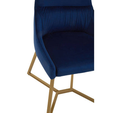 Orsina Vieste Midnight Velvet Dining Chair | Mid-Century Modern Seating