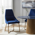 Orsina Vieste Midnight Velvet Dining Chair | Mid-Century Modern Seating