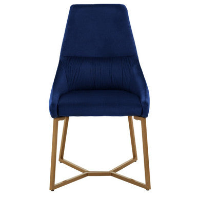 Orsina Vieste Midnight Velvet Dining Chair | Mid-Century Modern Seating