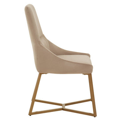 Orsina Vieste Velvet Dining Chair – Mink Grey Contemporary Seating