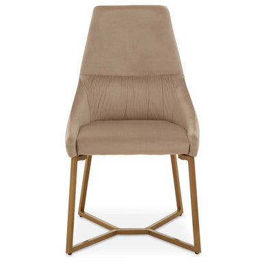 Orsina Vieste Velvet Dining Chair – Mink Grey Contemporary Seating