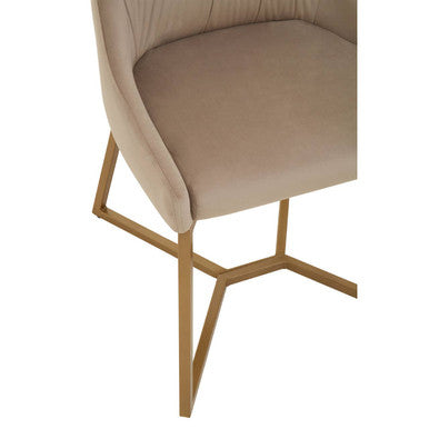 Orsina Vieste Velvet Dining Chair – Mink Grey Contemporary Seating