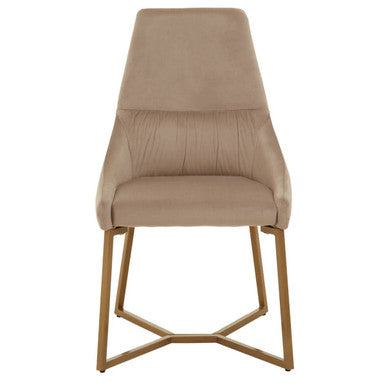 Orsina Vieste Velvet Dining Chair – Mink Grey Contemporary Seating