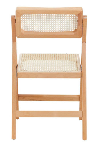 Orsina Cebu Beech Wood Folding Chair | Natural Rattan Woven Seating