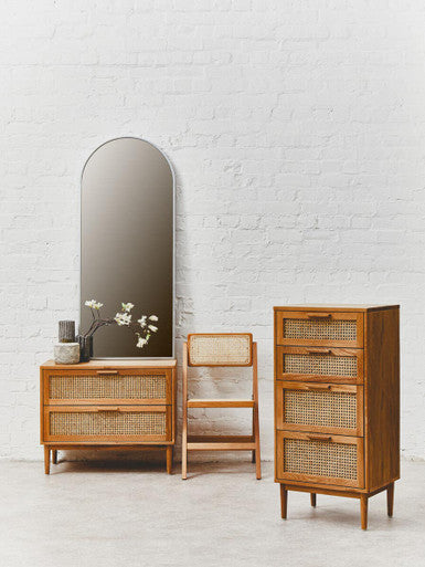 Orsina Cebu Beech Wood Folding Chair | Natural Rattan Woven Seating