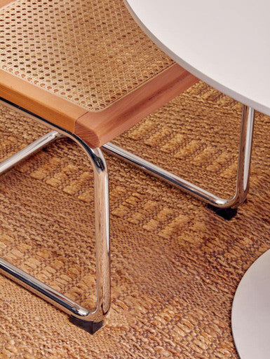 Orsina Cebu Elm Wood and Rattan Dining Chair – Modern Cantilever Seating