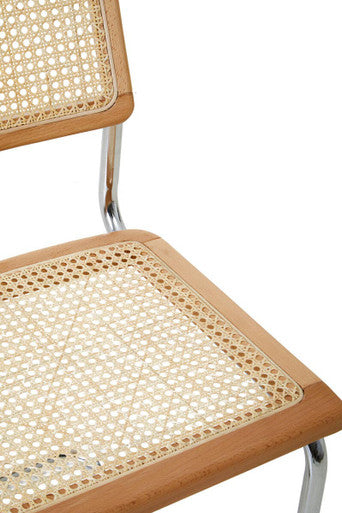 Orsina Cebu Elm Wood and Rattan Dining Chair – Modern Cantilever Seating