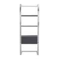 Orsina Genoa Grey and Stainless Steel Shelf Unit with Fluted Drawer
