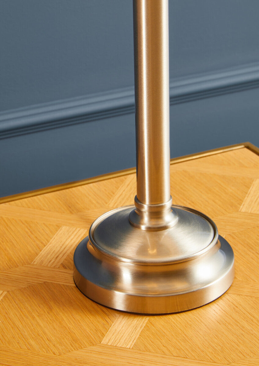 Orsina Grenoble Large Oak Side Table – Brown Brass Sledge Base