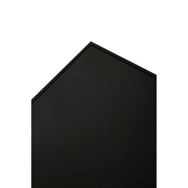 Orsina Genoa Marble Side Table – Black Square Metal Accent Table
