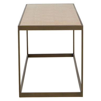 Orsina Grenoble Coffee Table – Brown Oak Veneer and Brushed Brass