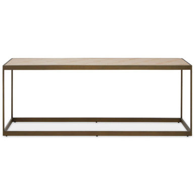 Orsina Grenoble Coffee Table – Brown Oak Veneer and Brushed Brass