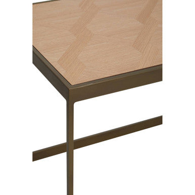Orsina Grenoble Coffee Table – Brown Oak Veneer and Brushed Brass