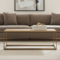 Orsina Grenoble Coffee Table – Brown Oak Veneer and Brushed Brass