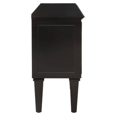 Orsina Telese Black Sideboard | Mirrored Lattice Modern Buffet