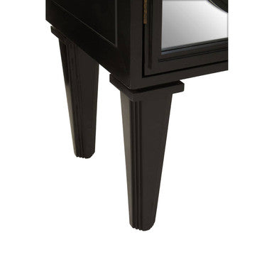 Orsina Telese Black Sideboard | Mirrored Lattice Modern Buffet
