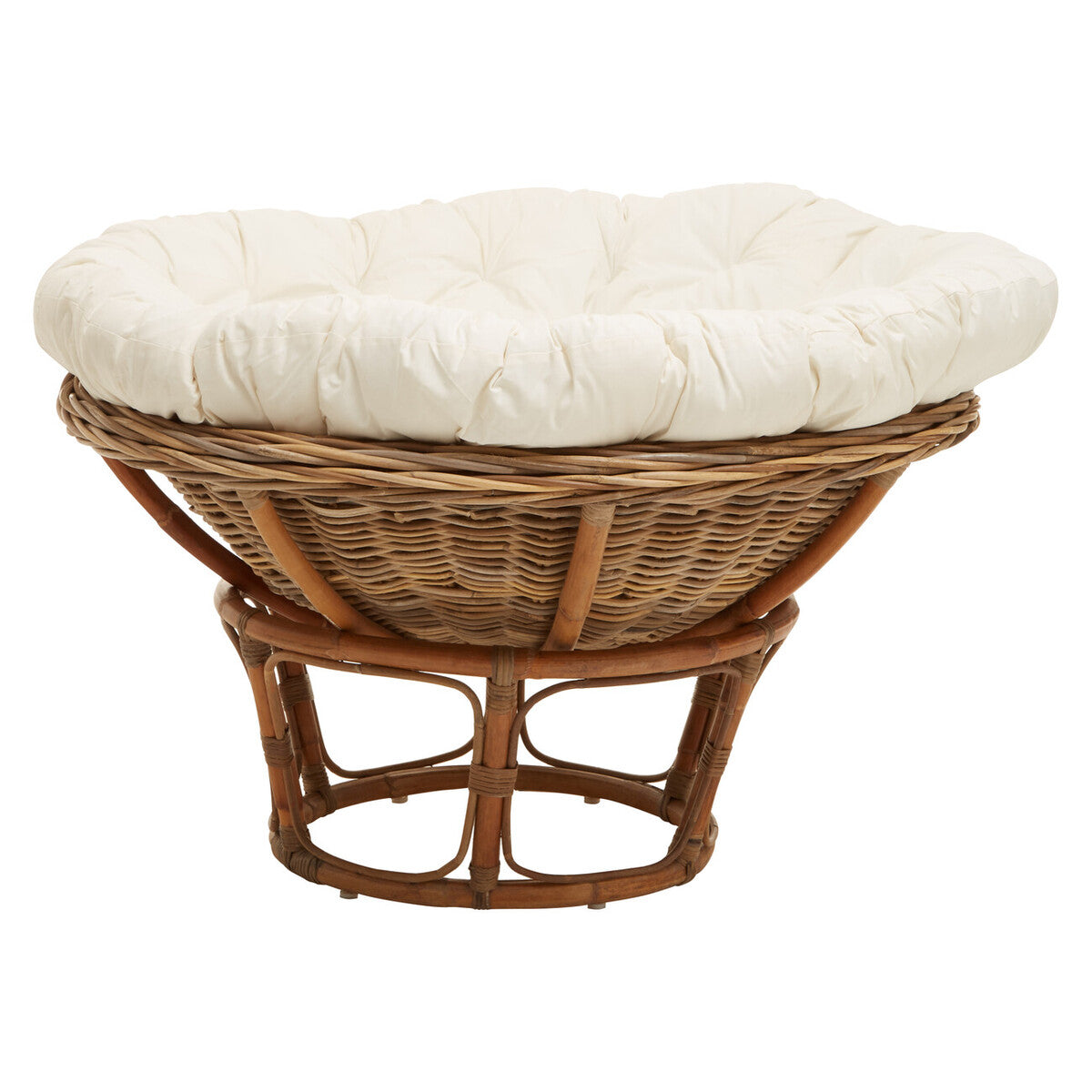 Orsina Manado Round Cream Kubu Natural Rattan Accent Lounge Chair