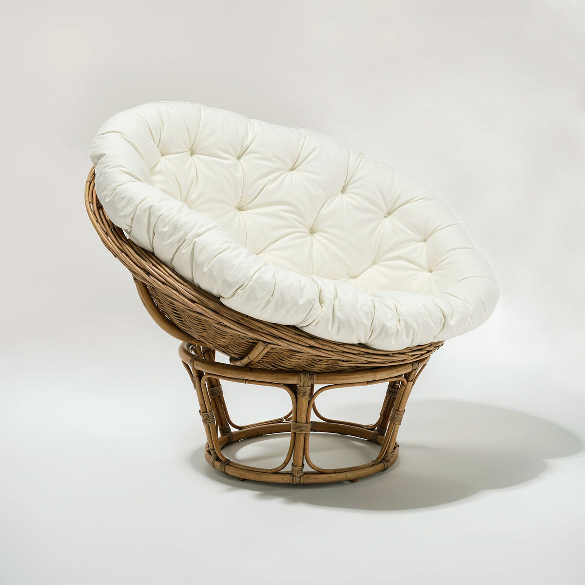 Orsina Manado Round Cream Kubu Natural Rattan Accent Lounge Chair