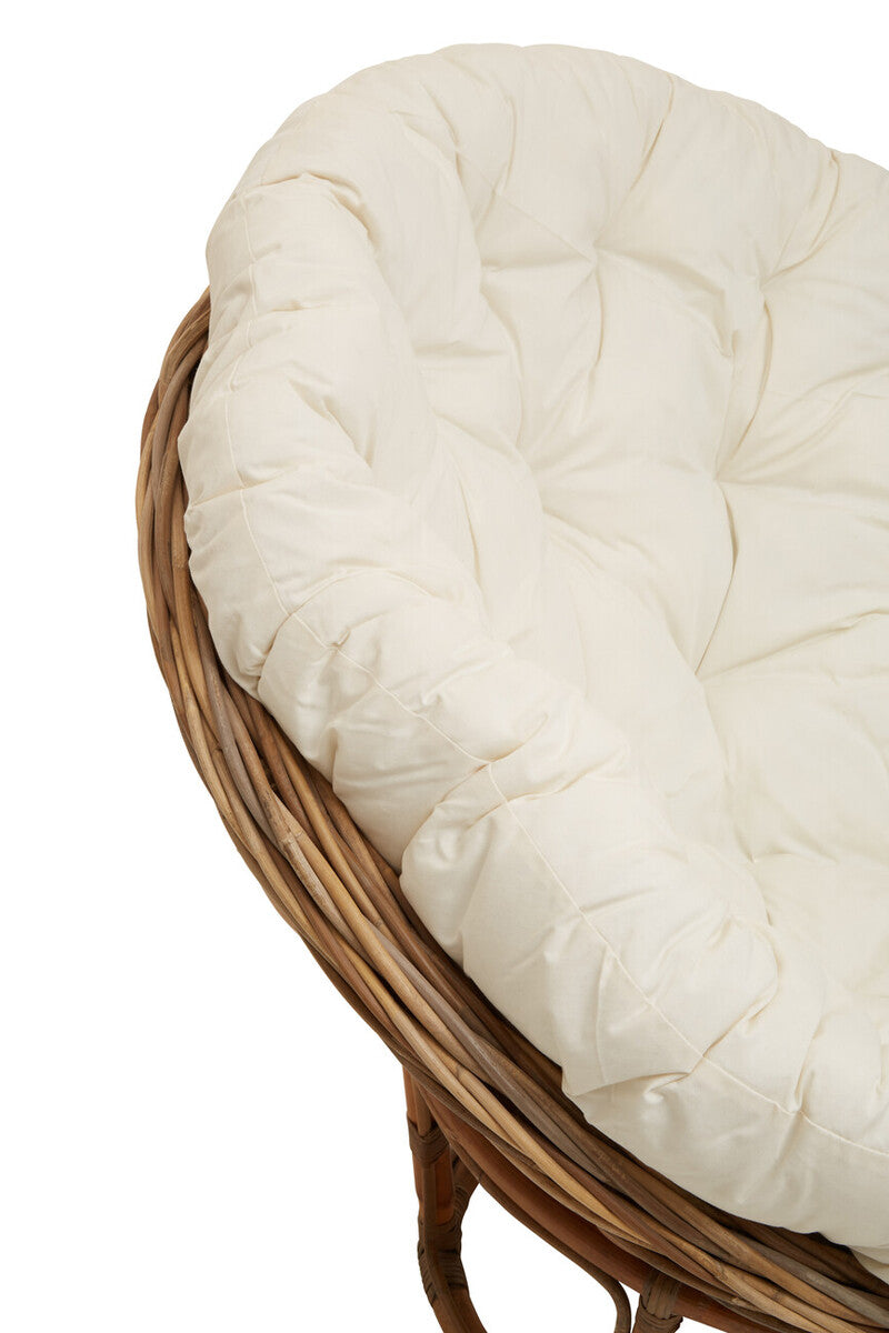 Orsina Manado Round Cream Kubu Natural Rattan Accent Lounge Chair