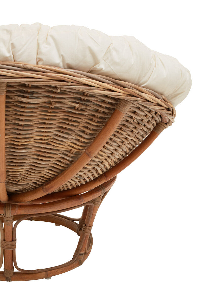 Orsina Manado Round Cream Kubu Natural Rattan Accent Lounge Chair