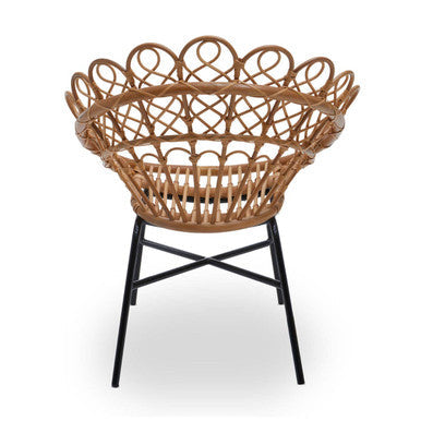 Orsina Java Natural Rattan Peacock Chair – Boho Accent Statement Seating