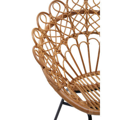 Orsina Java Natural Rattan Peacock Chair – Boho Accent Statement Seating