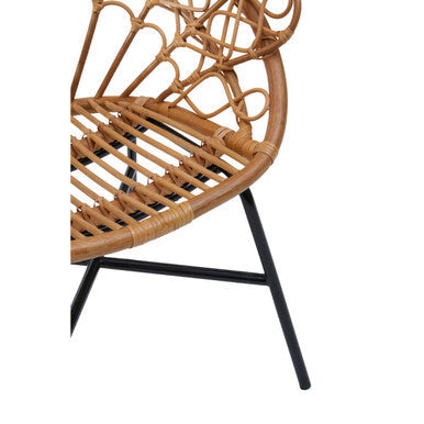 Orsina Java Natural Rattan Peacock Chair – Boho Accent Statement Seating