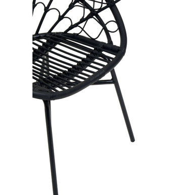 Orsina Java Black Natural Rattan Peacock Chair – Boho Accent Seating