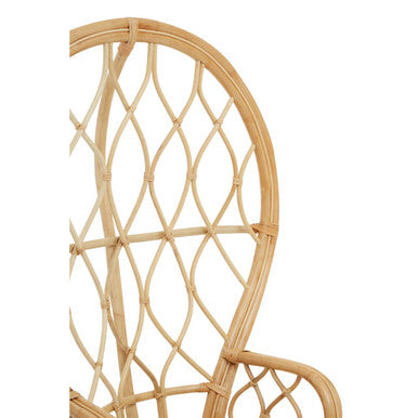 Orsina Java Natural Rattan Curved Accent Chair – Coastal High Back